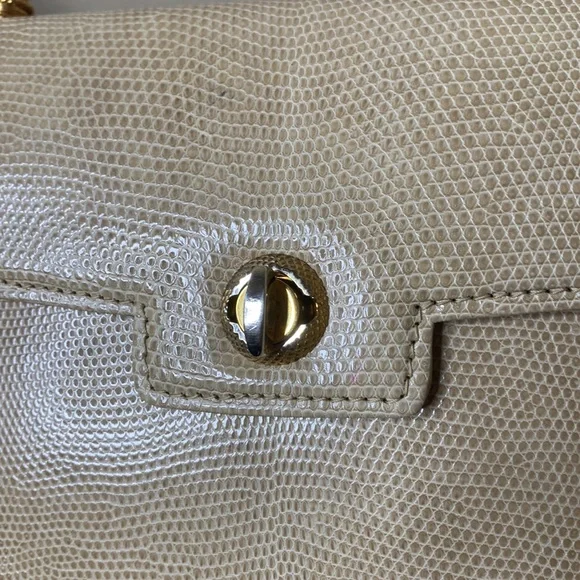 Vintage Gucci Lizard Front Flap Twist Lock Mini Bag - Picture 8 of 15